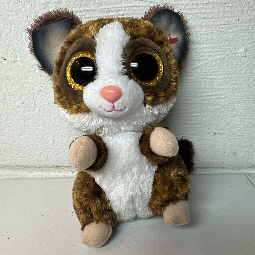 Ty Beanie Boos BINKY  Bush Baby 6” Beanbag Plush Stuffed Toy w/ Glitter Eyes P2